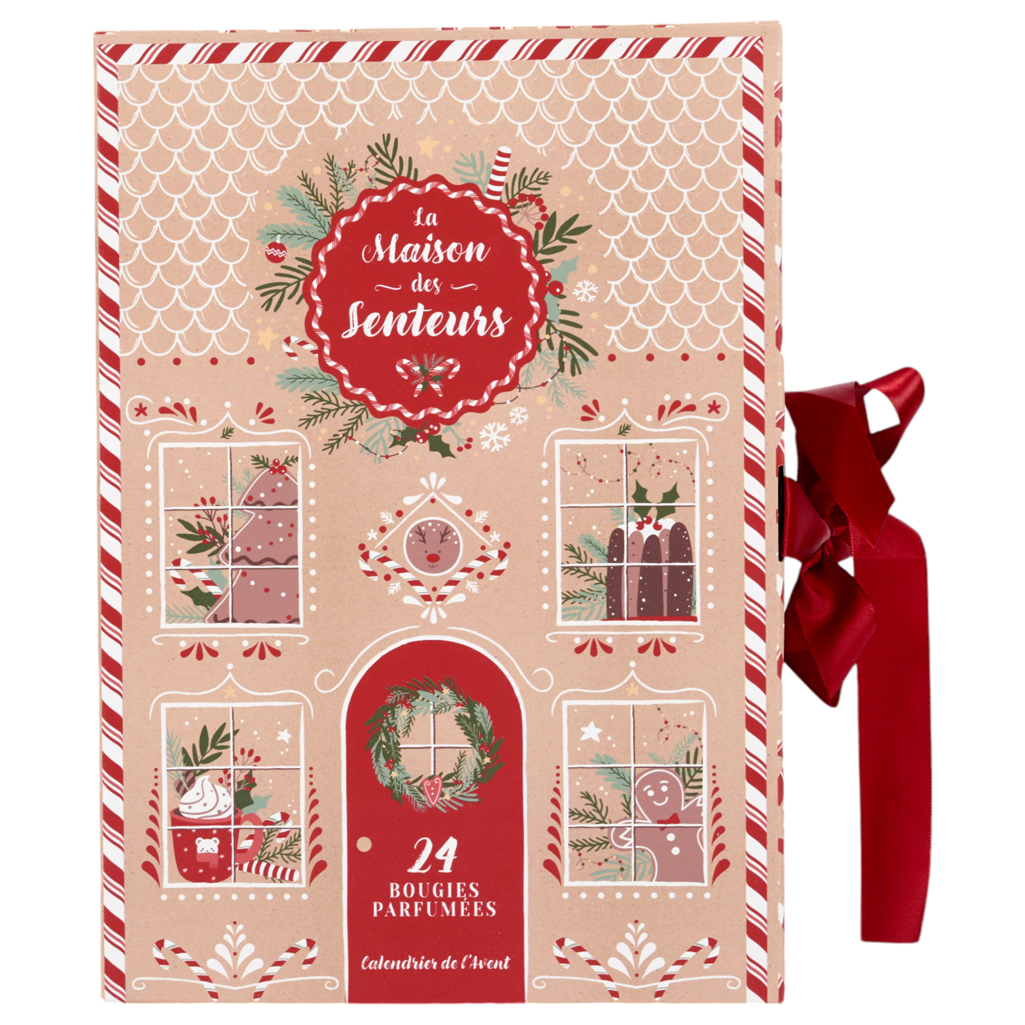 Calendrier Bougie Parfumee X24 Noel Gingerbread