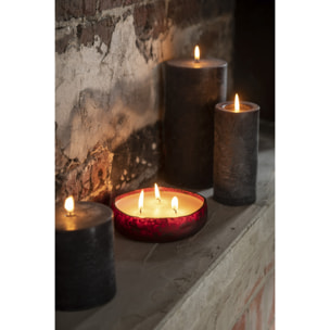 J-Line bougie parfumée M-Chic - Oud & Amber - verre - rouge - medium - 19H