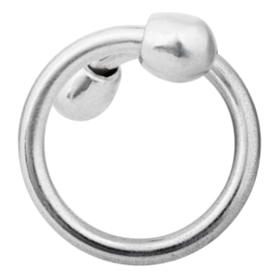 Anillo doble bola latón plata 925 chapado