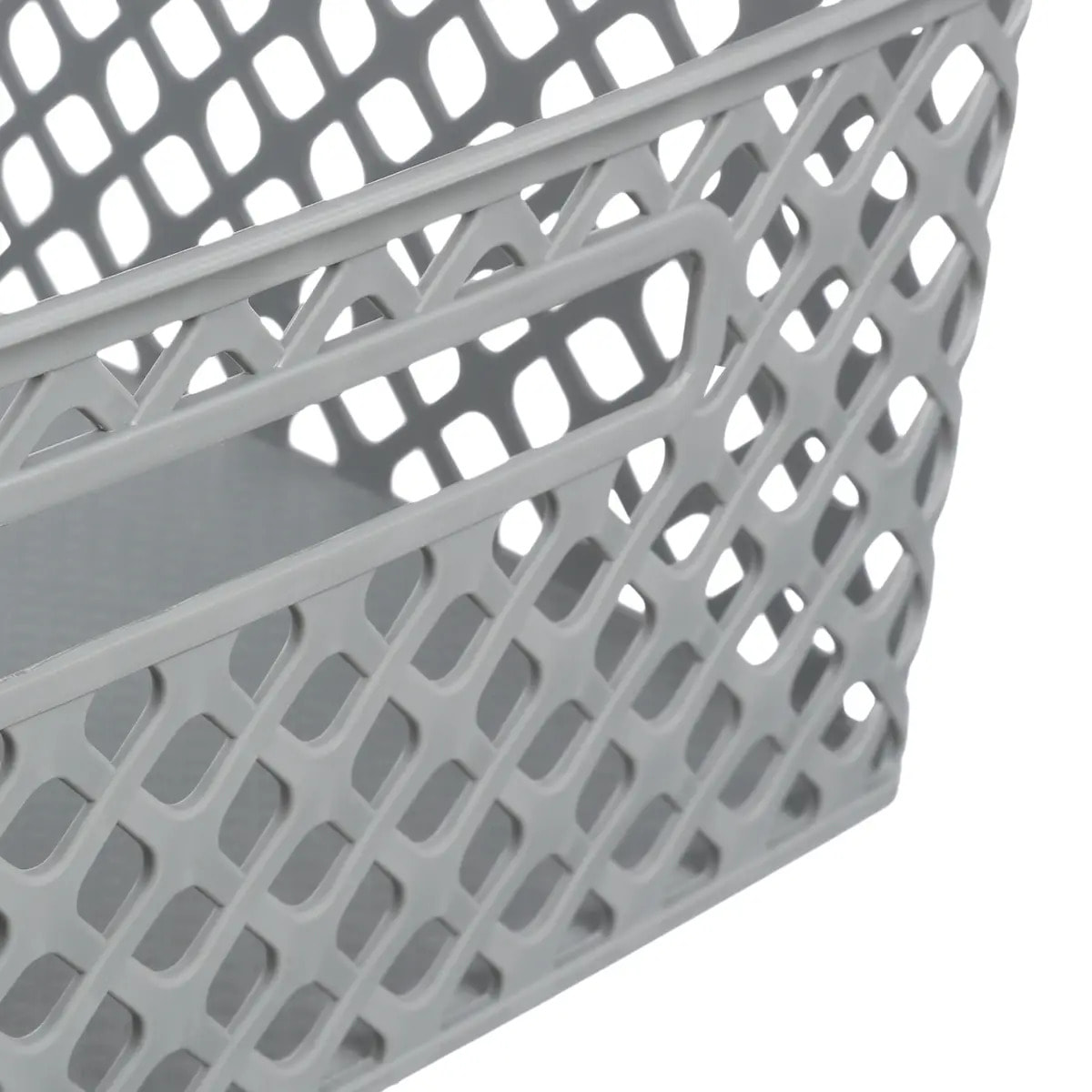 Panier en plastique 11L "Folk" gris