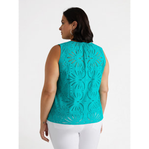 Fiorella Rubino - Top in sangallo - Verde