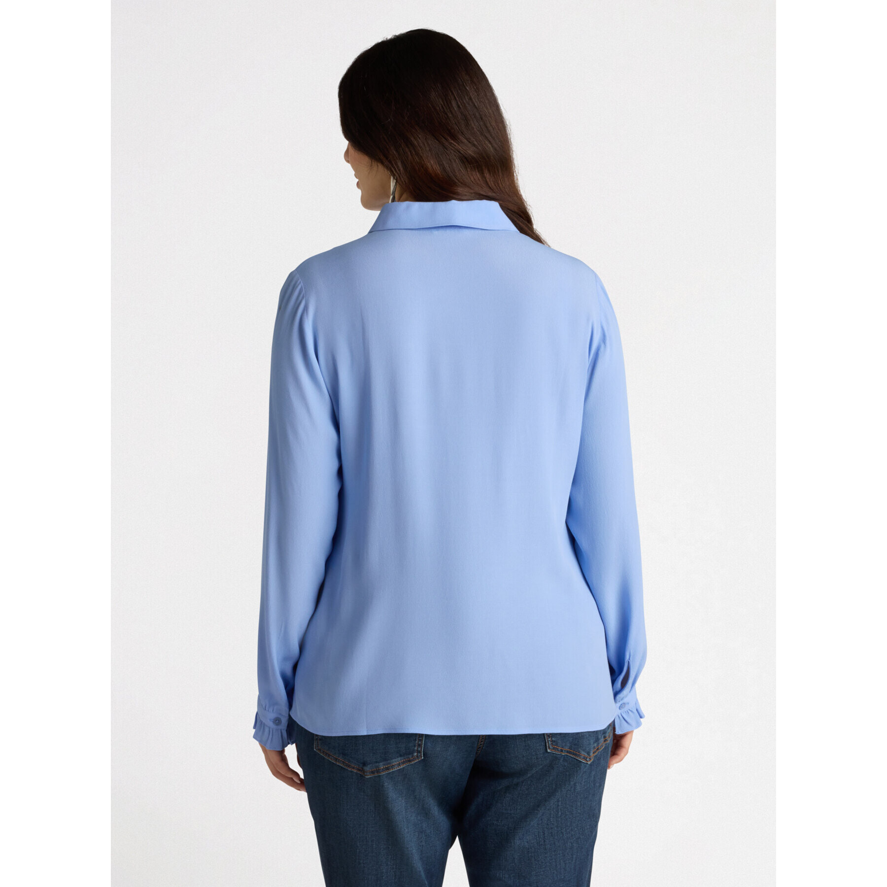Fiorella Rubino - Camicia con viscosa LENZING™ ECOVERO™ - Azzurro