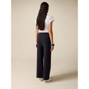 Oltre - Joggers de punto lurex - Azul