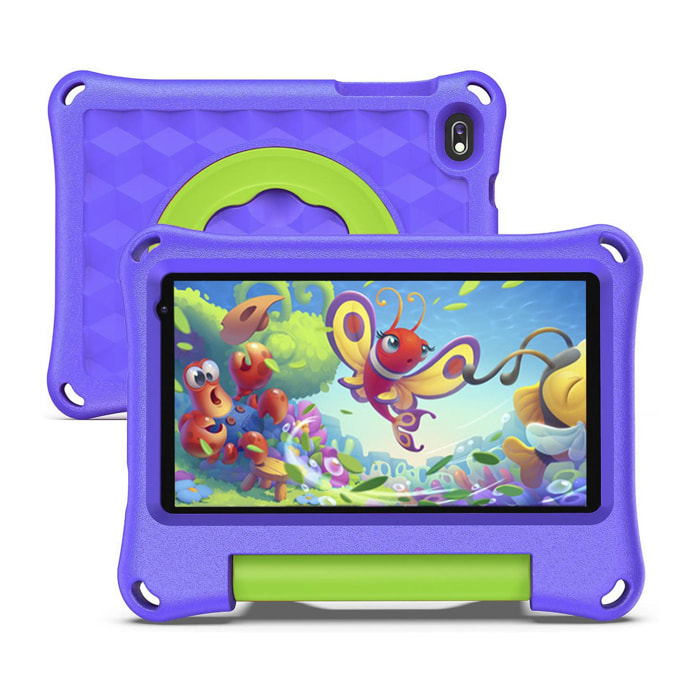 Tablet per bambini K718 3G WiFi. Sistema operativo Android 5.0. Schermo 7'' 1024x600px. MTK6582 1 GB di RAM + 16 GB. Doppia fotocamera.