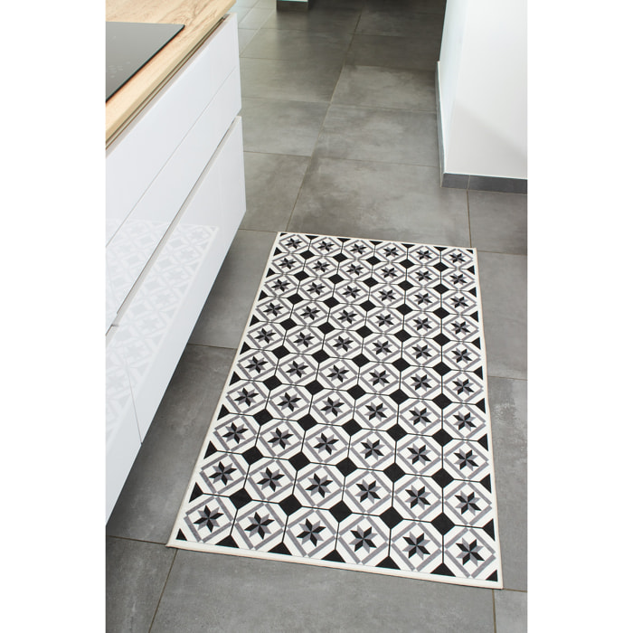 AZULEJO - Tapis carreaux de ciment noir