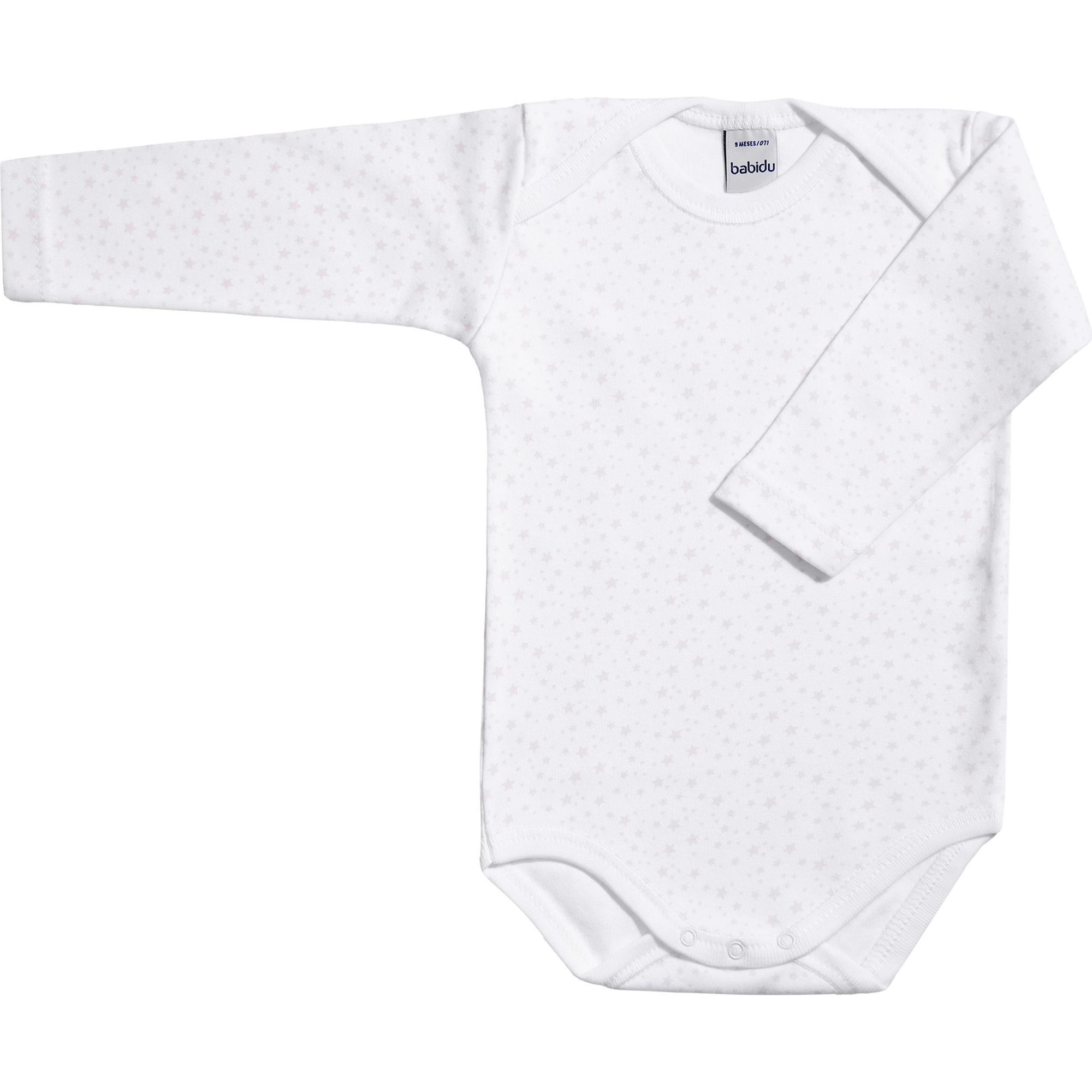 Body bebé manga larga cuello estrellitas