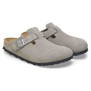 Ciabatte Birkenstock Boston Vl Dotted Stone Coin Grigio