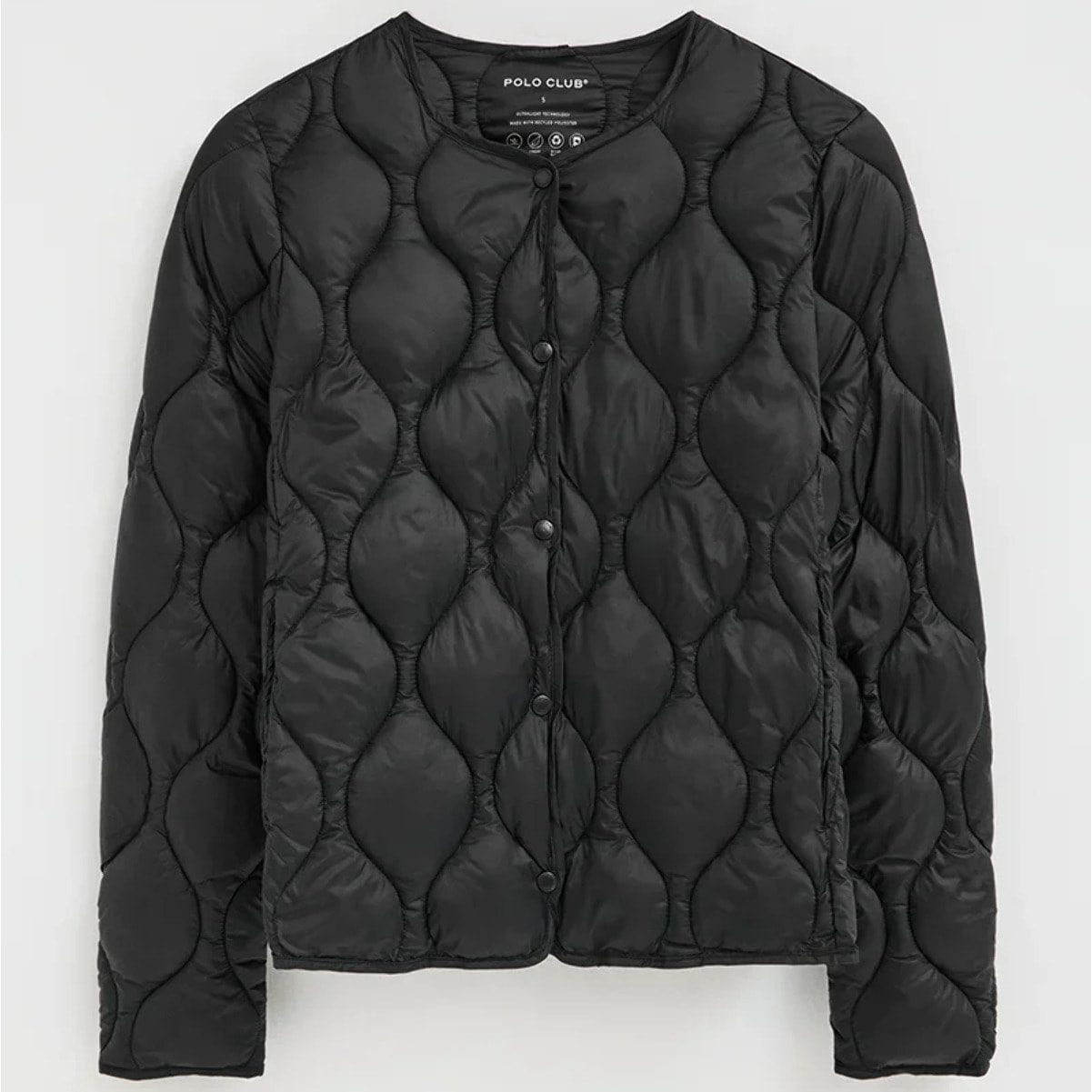 Giacca ultraleggera Paloma nera con logo Polo Club