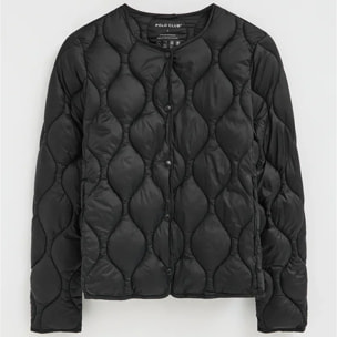 Giacca ultraleggera Paloma nera con logo Polo Club