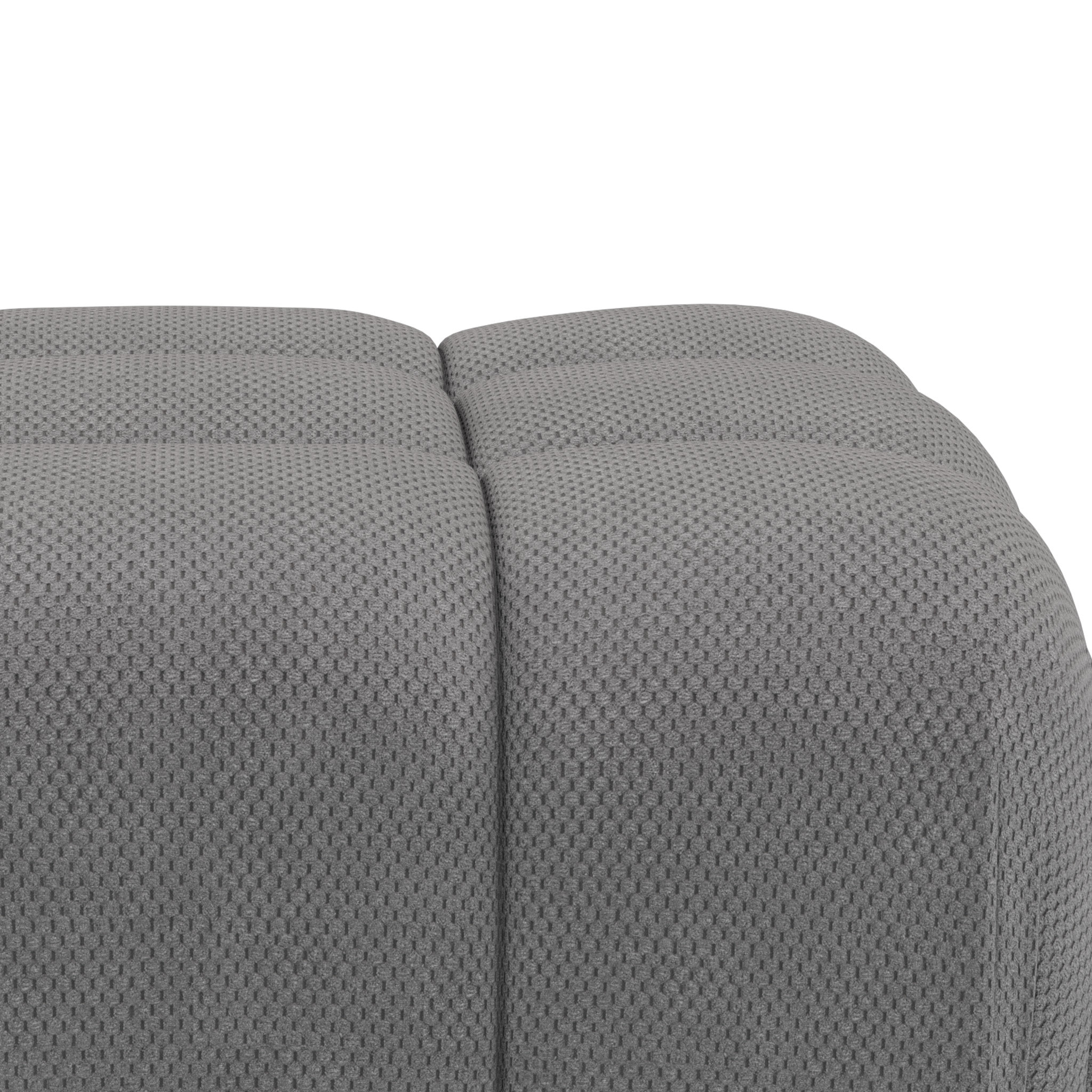 Ruby - pouf en velours texturé - Gris
