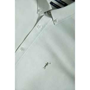 Camisa Oxford verde jade con logo Rigby Go