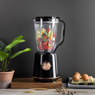 Bergner COPPER - Batidora De Vaso Gran Capacidad 1,8L – 2 Velocidades Con Función Pulso- Potencia de 800 W - Cuchillas Resistentes Acero Inox