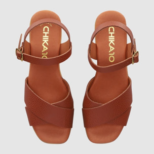 Sandalias de Piel - Cuero - Tacón: 5 cm