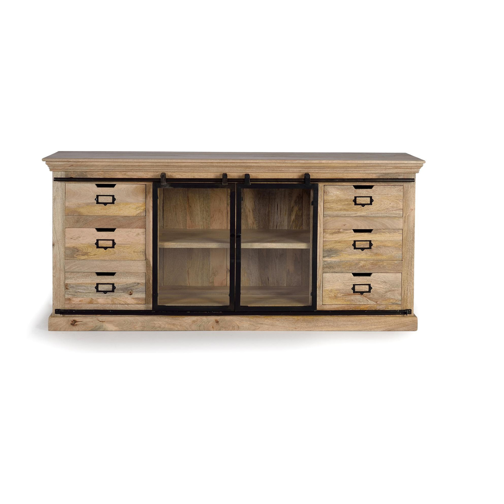 Aparador de Madera de Mango Estilo Industrial Moderno
