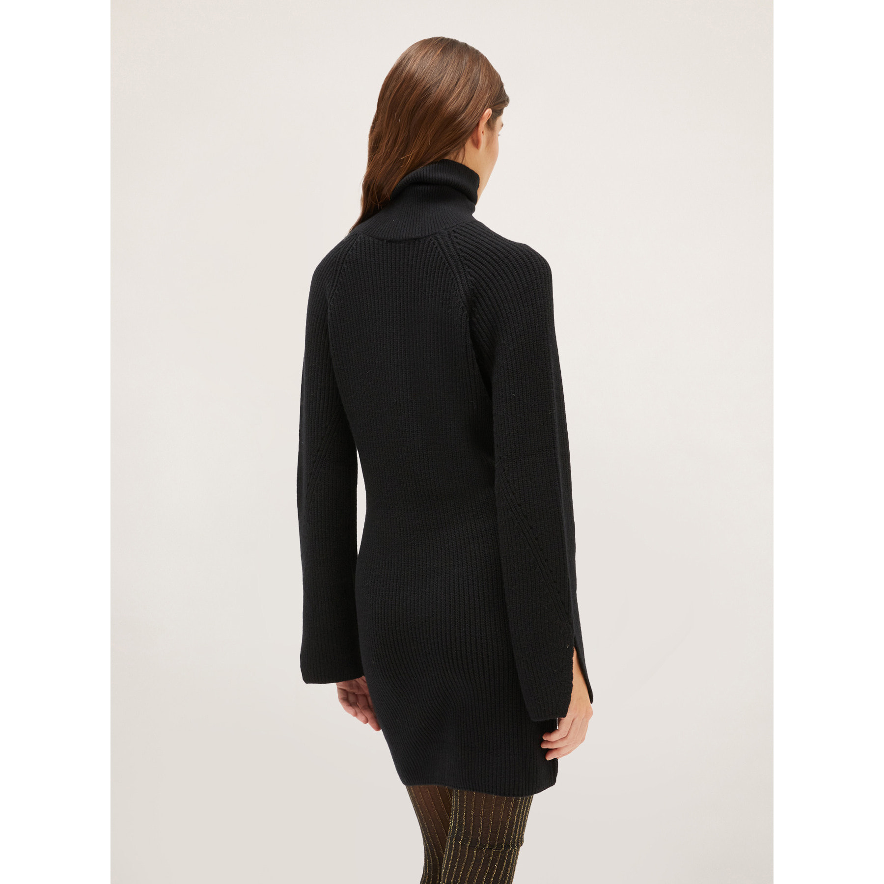 Motivi - Vestido de punto acanalado - Negro