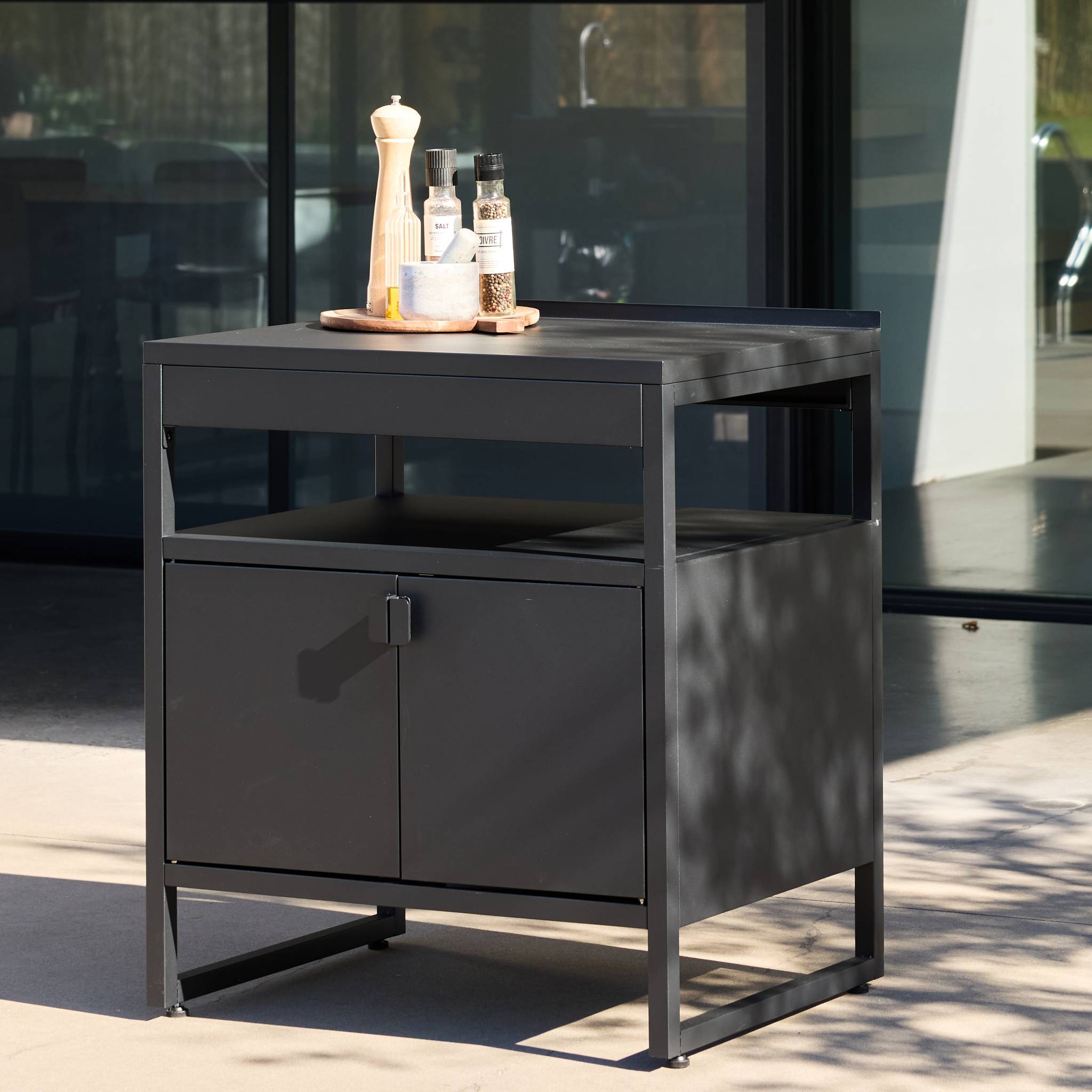 Module de cuisine extérieure acier 2 portes L80cm KEA