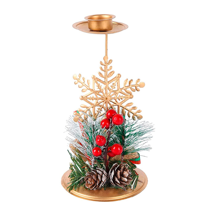 DAM PORTA VELAS DE NAVIDAD (180) 8x8x15 Cm. Color: Multicolor