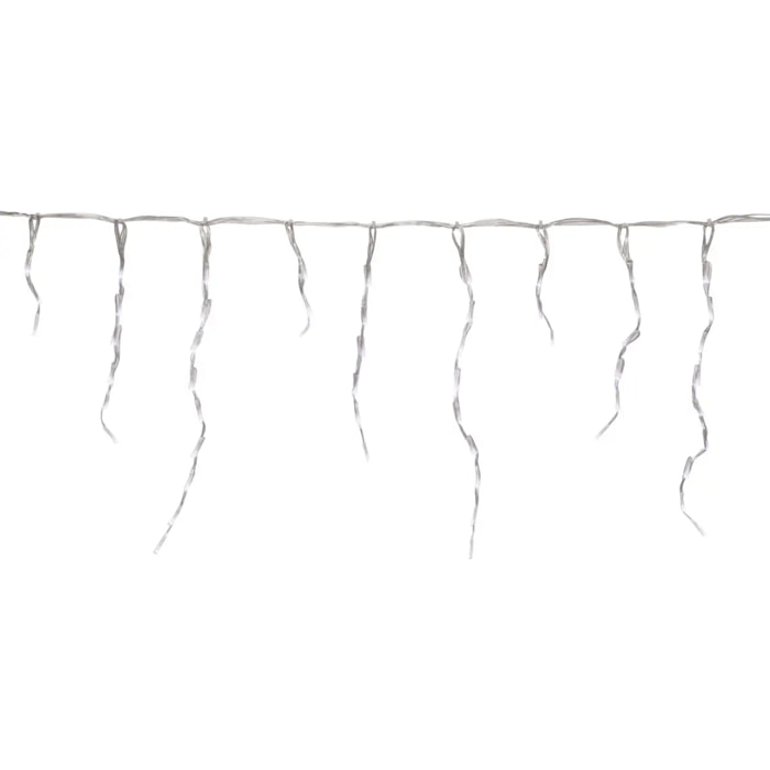 Rideau lumineux stalactite d'extérieur 20 m 1200 LED blanc froid à effets avec minuteur sur secteur