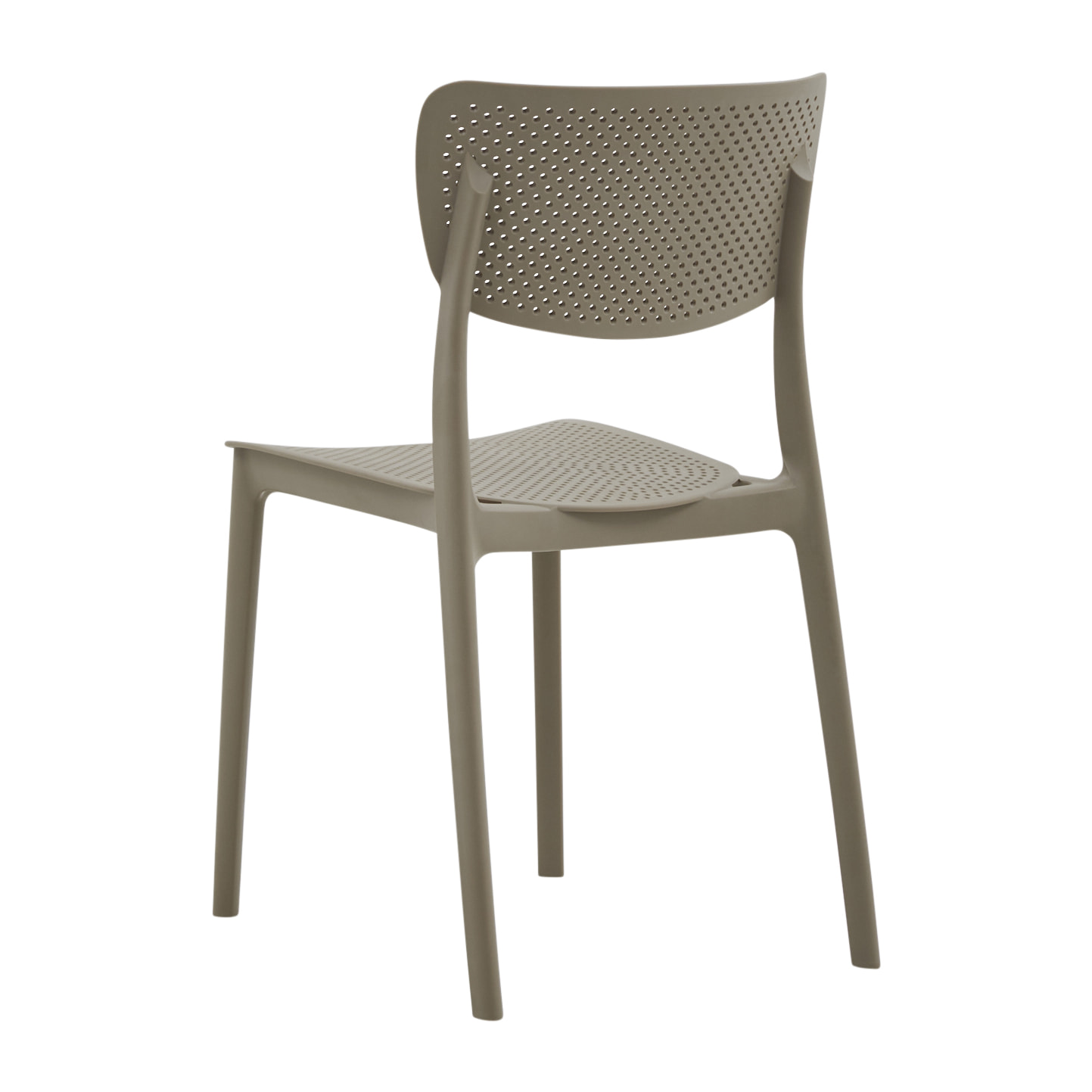 Set di 2 sedie impilabili colore tortora