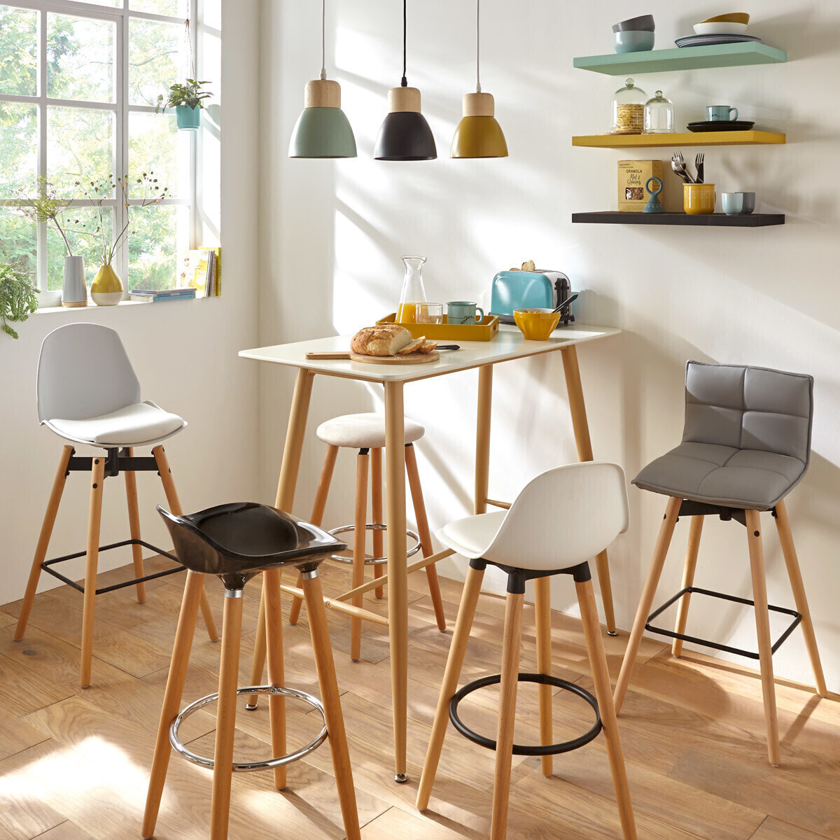 Tabouret de bar "Maxon" gris