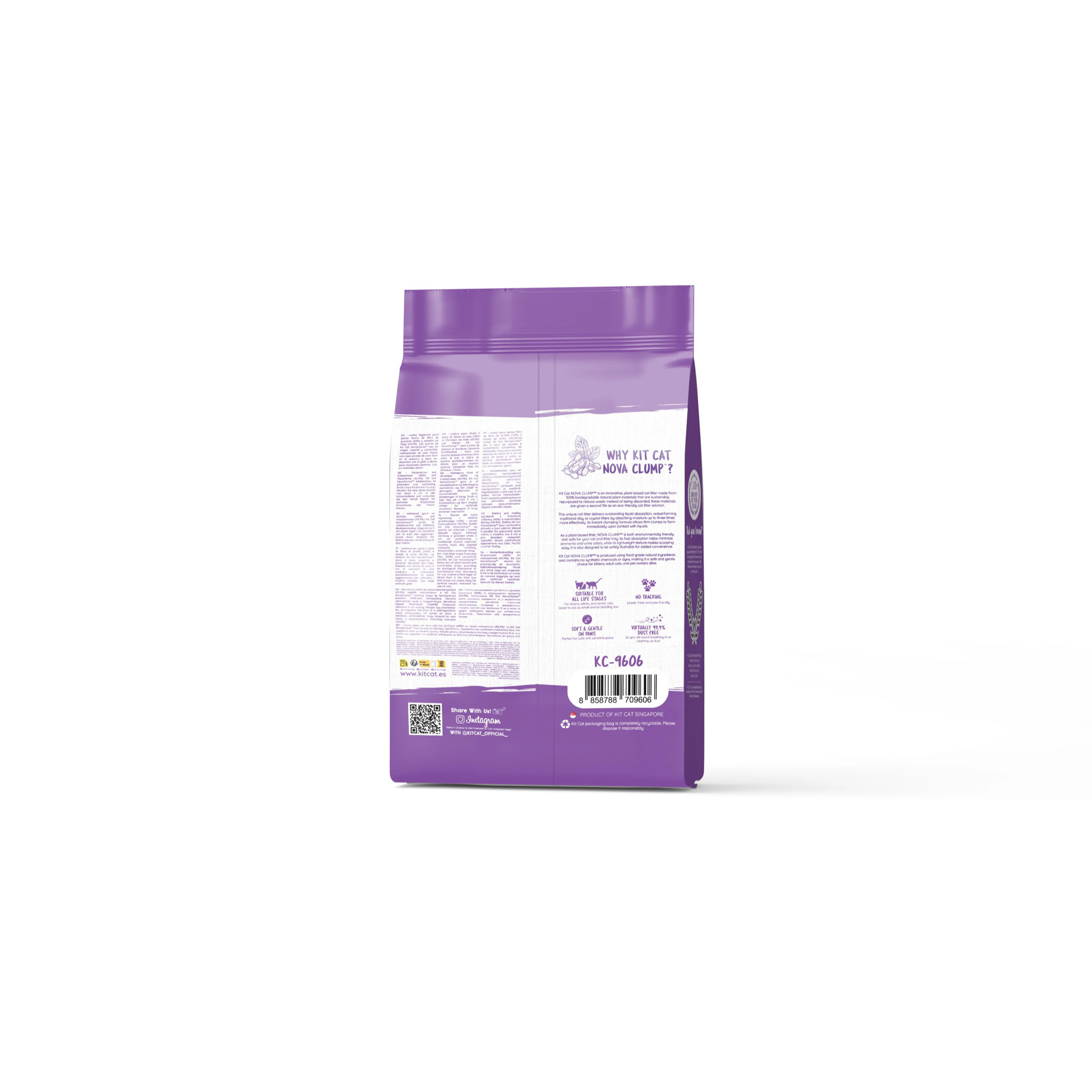 Kit Cat Arena Eco Nova - Lavender 7 L Arena para gatos