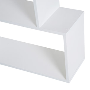 Bibliothèque étagère zig zag design contemporain 80L x 23l x 192H cm 6 niveaux blanc