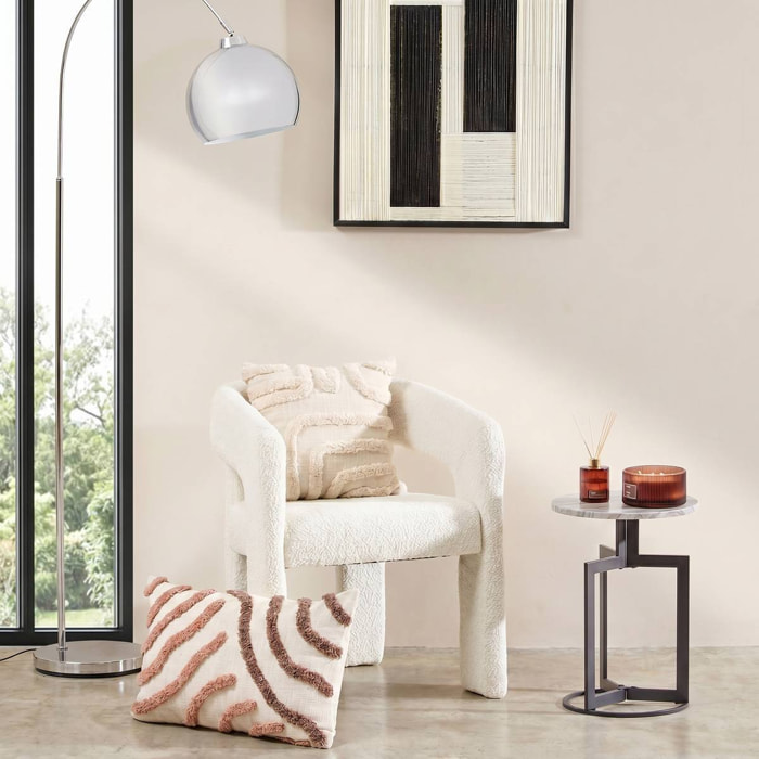 Coussin Hawki carré 40x40cm blanc