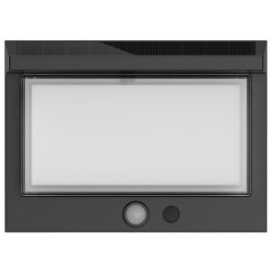 Lot de 2 appliques murales solaires grises LED blanc 900 lumens éclairage puissant 2x ZEANY L22cm