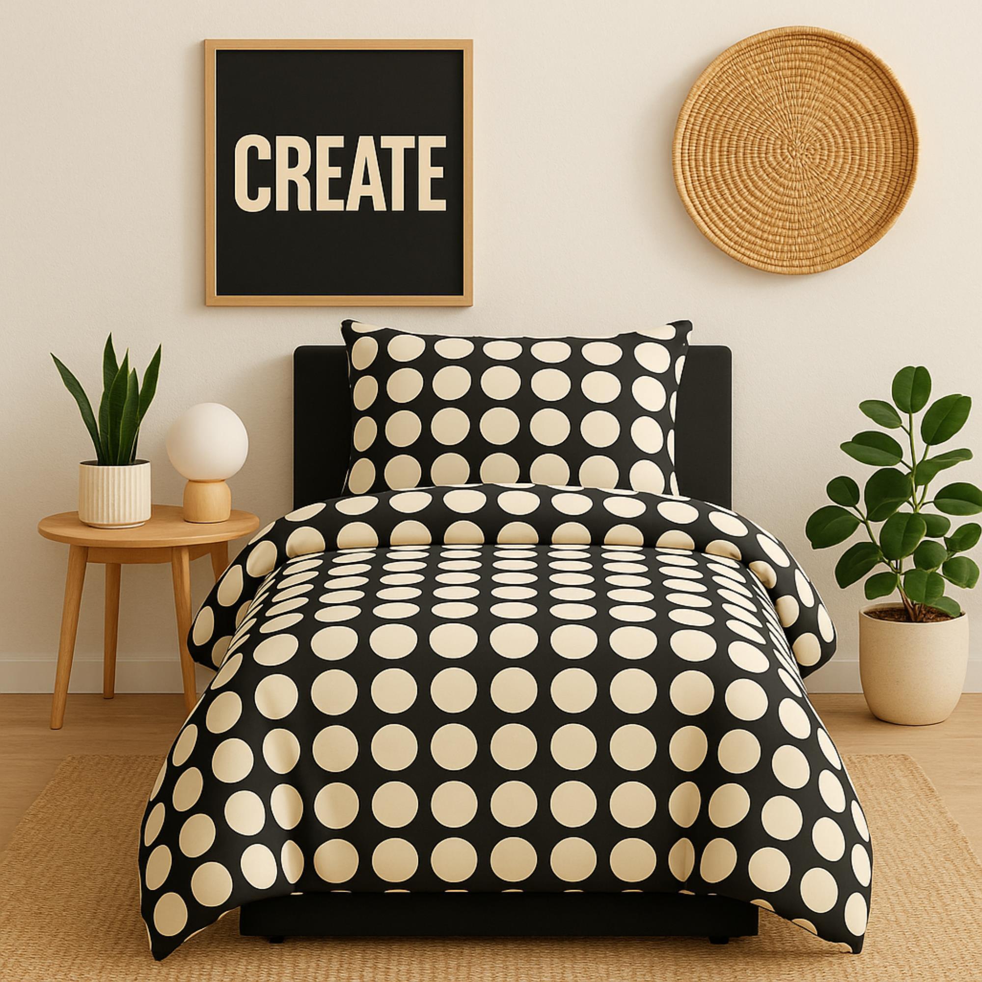 Set 3pzs funda nordica individual: funda nordica (150x220cm w/ 30cm solapa) + sabana bajera (90x200 w/ 30cm solapa) + almohada (50x50cm) 100% algodon