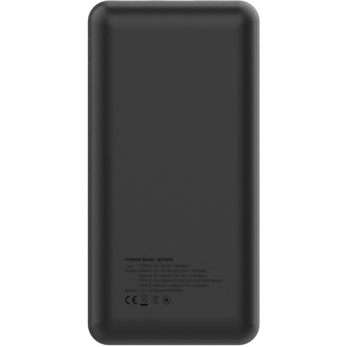 Batterie externe ESSENTIELB 27000 mAh noir