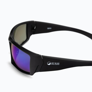 Gafas de deportes acuáticos OCEAN ARUBA - Negro mate / Revo azul