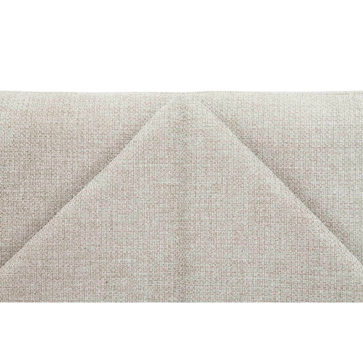 Tête de lit en tissu effet velours beige L160 cm AVAH