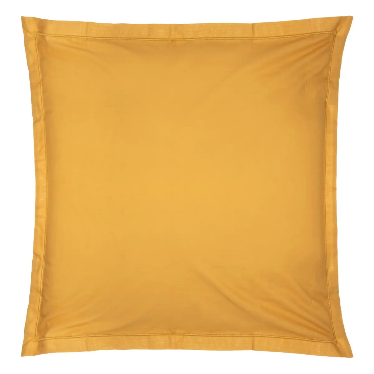 Taie d'oreiller en coton - jaune moutarde 63x63 cm