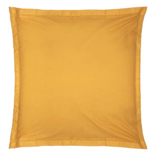 Taie d'oreiller en coton - jaune moutarde 63x63 cm