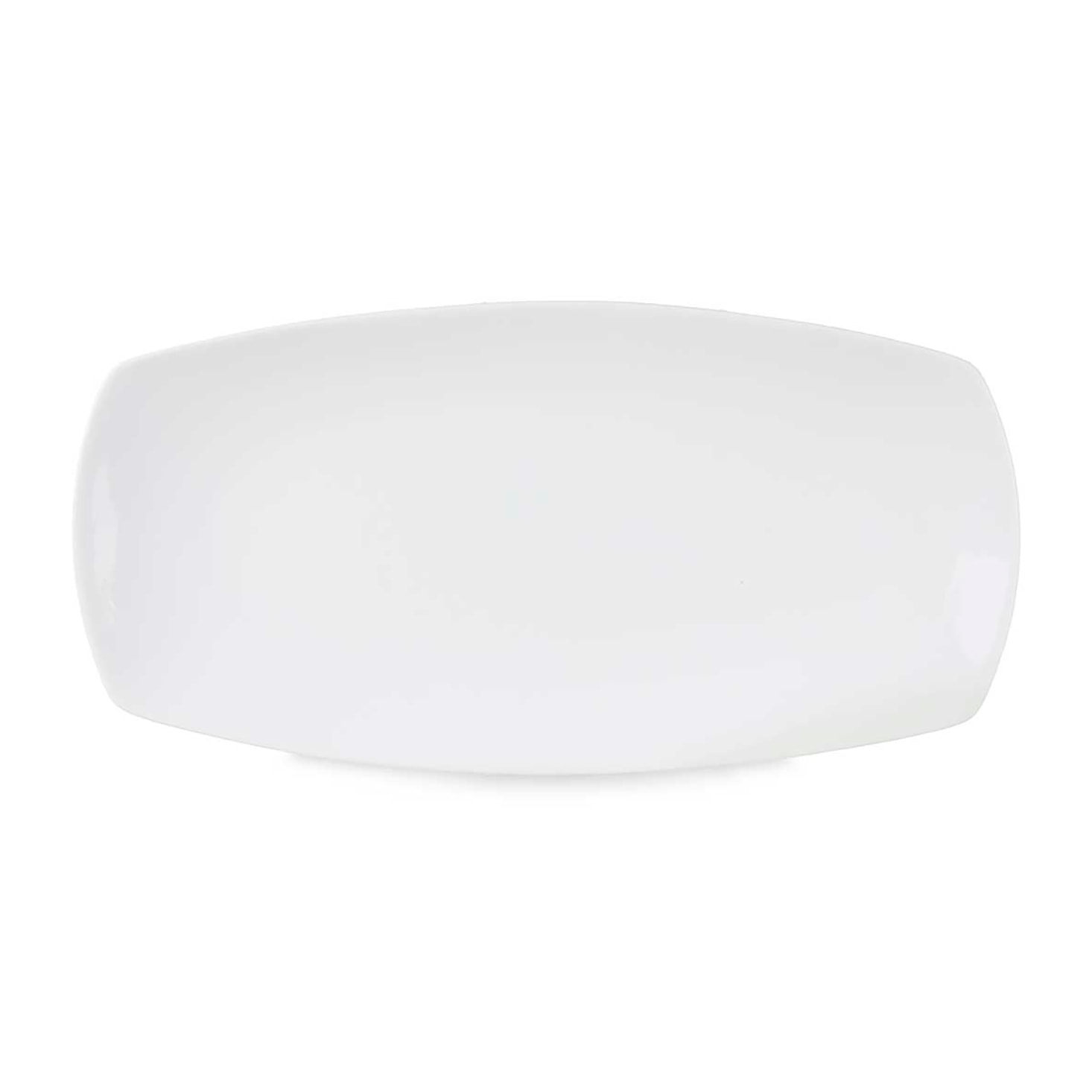 DAM VASSOIO IN PORCELLANA FORMA 41 CM 42x21x2 Cm. Colore bianco