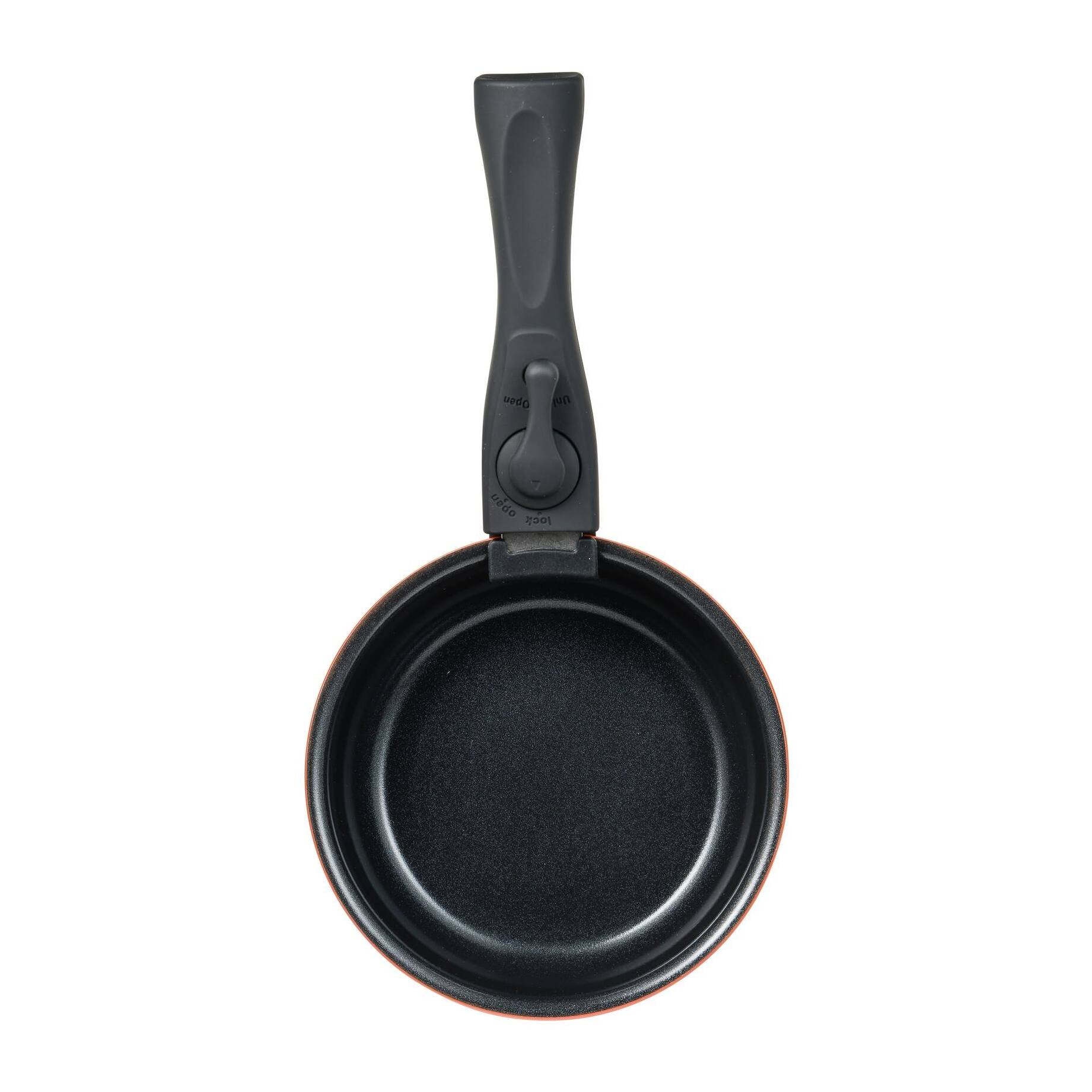 juego de 3 cazos ø16ø18ø20cm aluminio prensado en 3 colores + mango extraíble