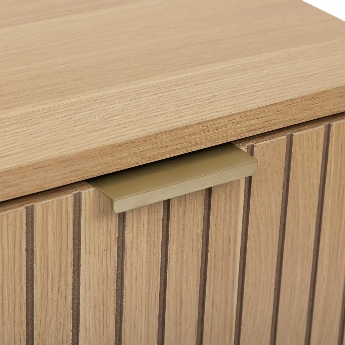 Meuble bas "Tasso" 2 portes effet bois naturel