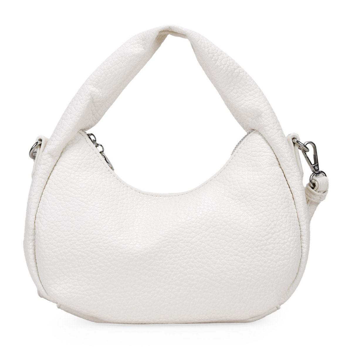 Bolso pequeño blanco con cremallera