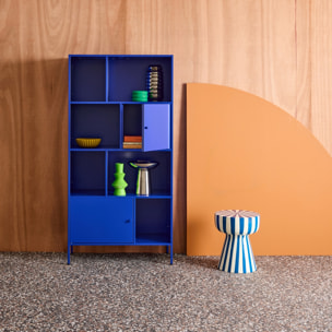 Buffet, meuble de rangement industriel métal 8 compartiments OKLAHOMA