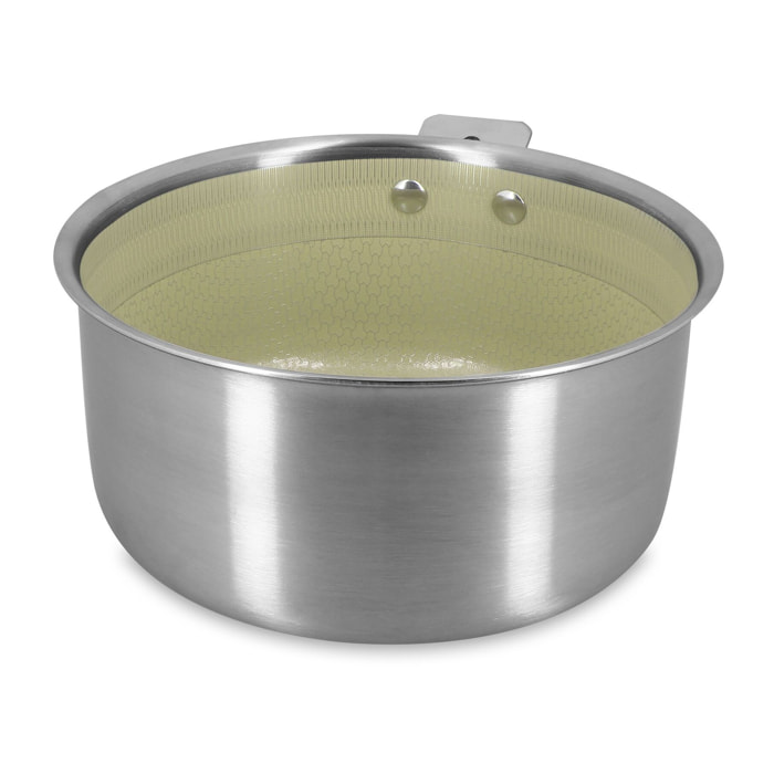 Casserole 20cm en acier inoxydable vert AGLAE