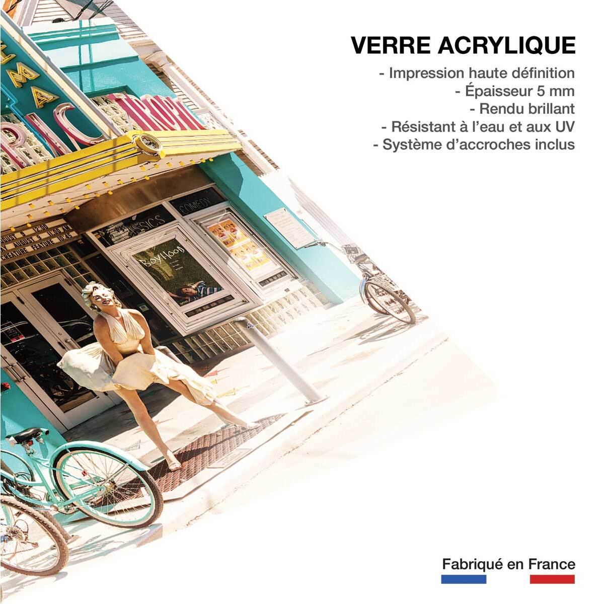 Tableau tropic cinema - key west - 416 Tableau plexiglas