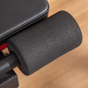 Banco de Pesas Plegable 2 en 1 Banco de Musculación de Acero con Altura Ajustable Respaldo Inclinable en 7 Posiciones para Entrenamiento en Hogar Gimnasio Carga 300 kg 116x43x56-116 cm Negro