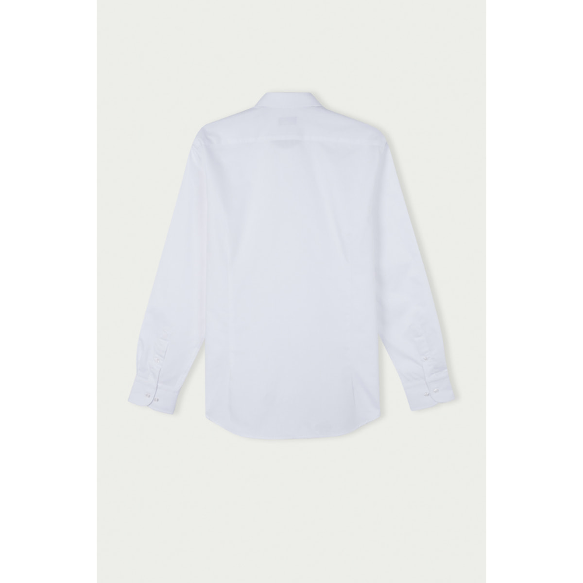 Camicia Uomo 1 Bottone Francese Slim Jacquard Fantasia Bianco
