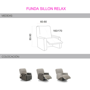 Funda de sillón relax elástica INKA