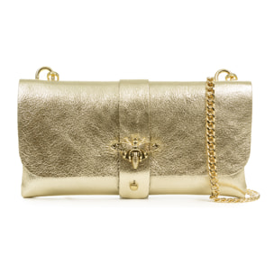 Amaseno borsa a tracolla donna. Pelle autentica Camoscio Laccato.