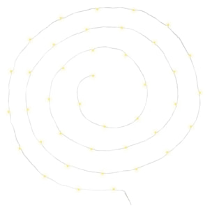 Guirlandes - 40 micro LED - argent et blanc chaud - L400 cm