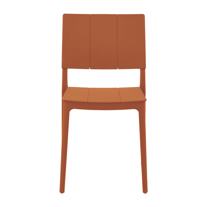 Set Da 4, Sedia Zante In Polipropilene Terracotta