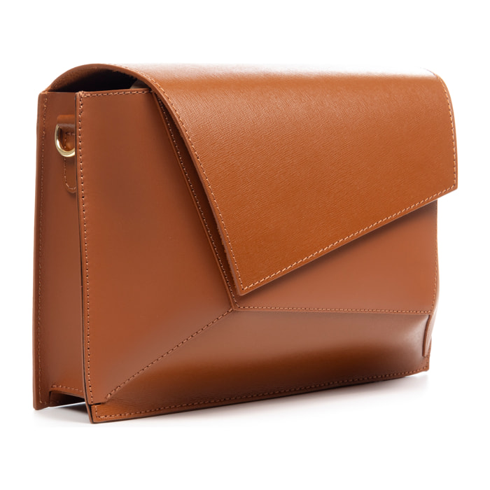 Borsa a tracolla Arena Donna. Vera pelle saffiano Ruga.