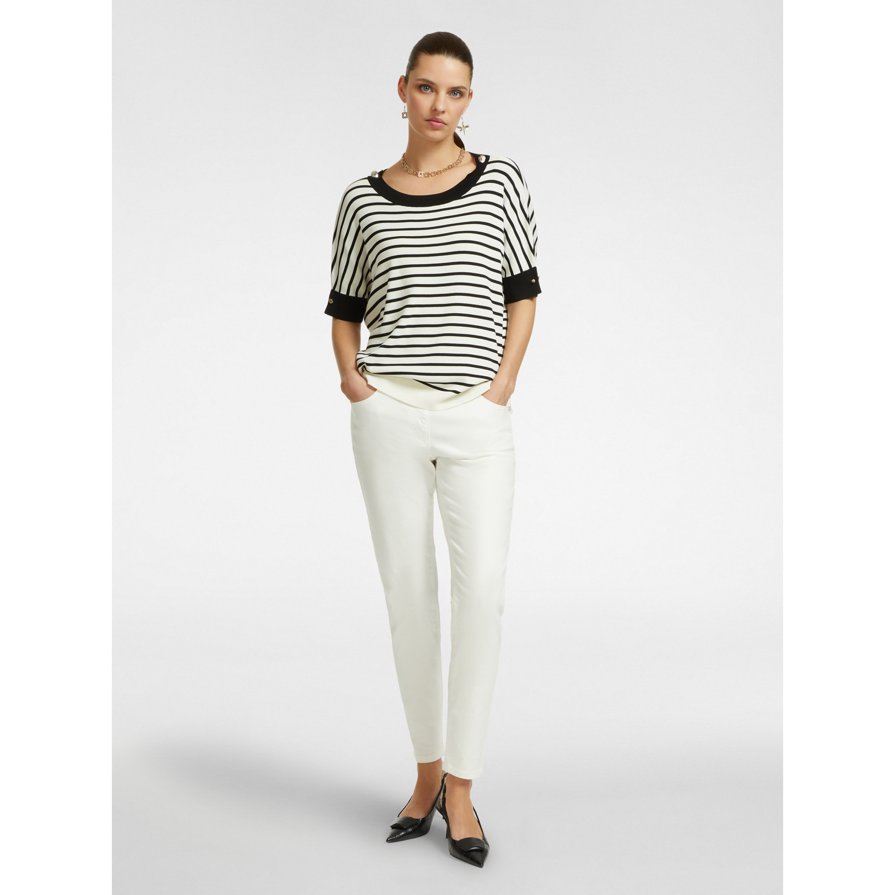 Elena Mirò - Jeggings pull on, "Pat" - Bianco