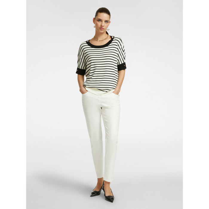 Elena Mirò - Jeggings pull on, "Pat" - Bianco